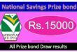 Rs, 15000 Prize bond result